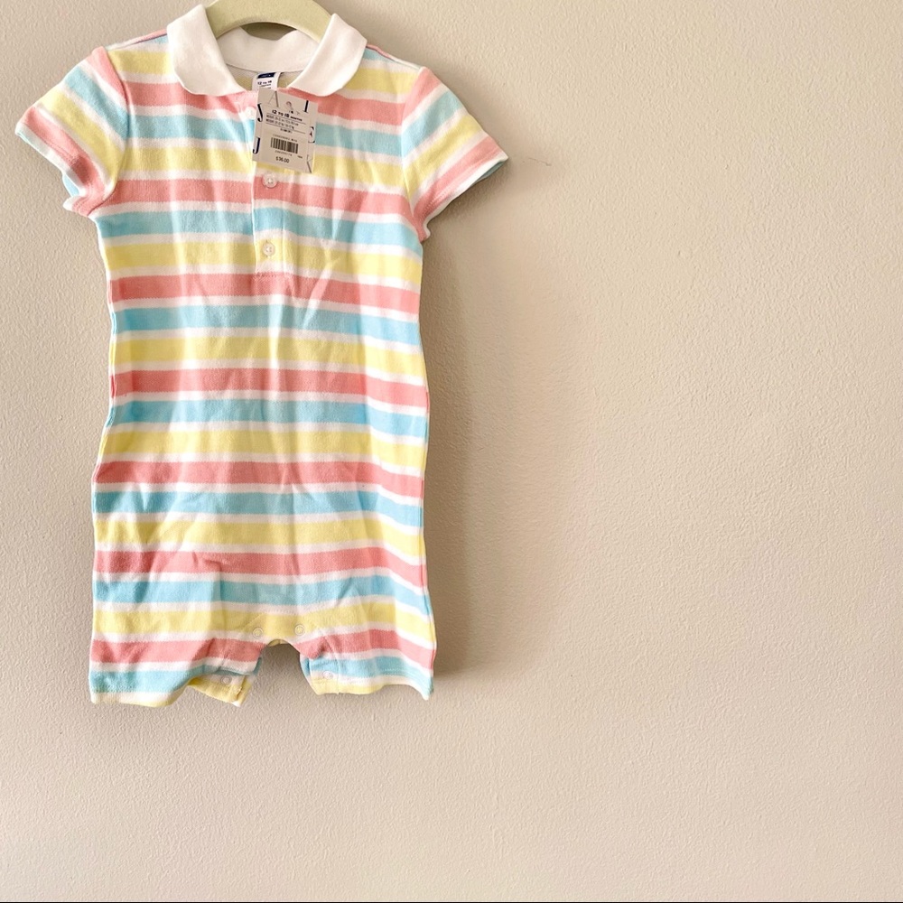 Janie And Jack NWT Striped Romper Gender Neutral Unisex